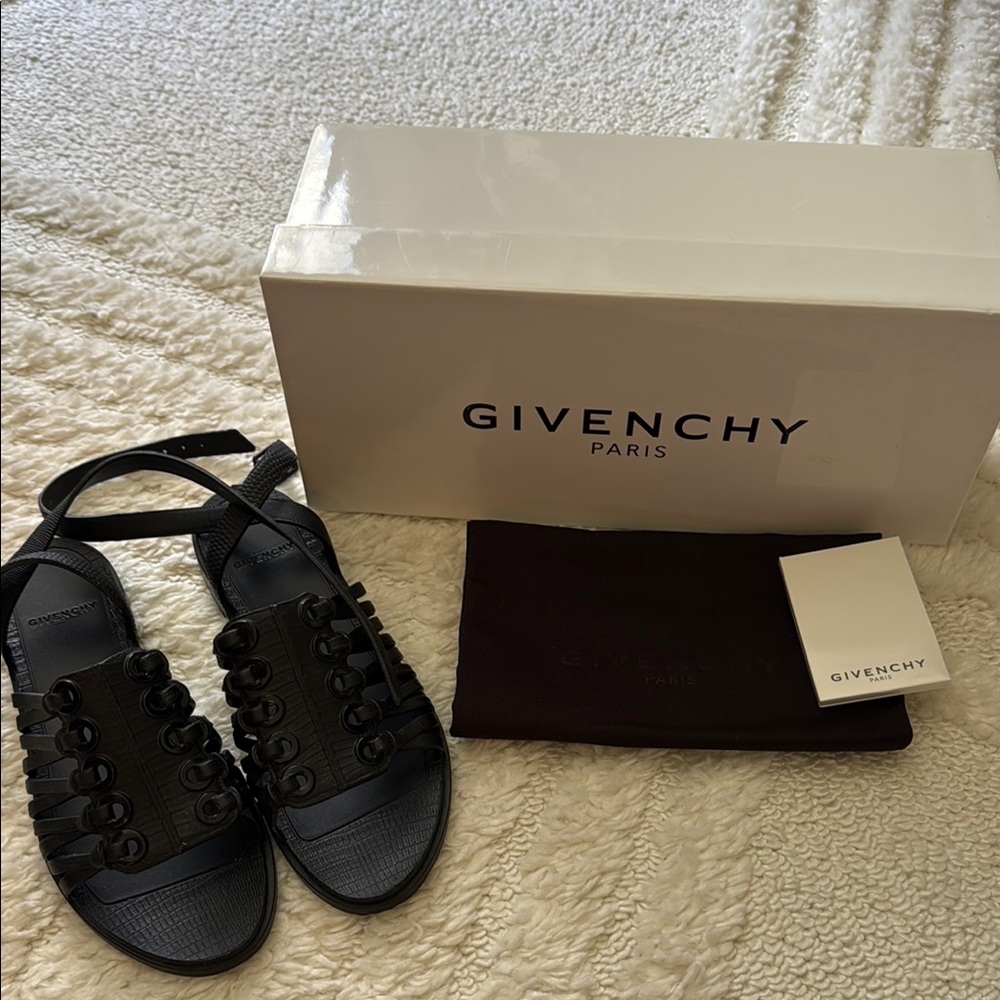 Givenchy Black Jelly Sandals